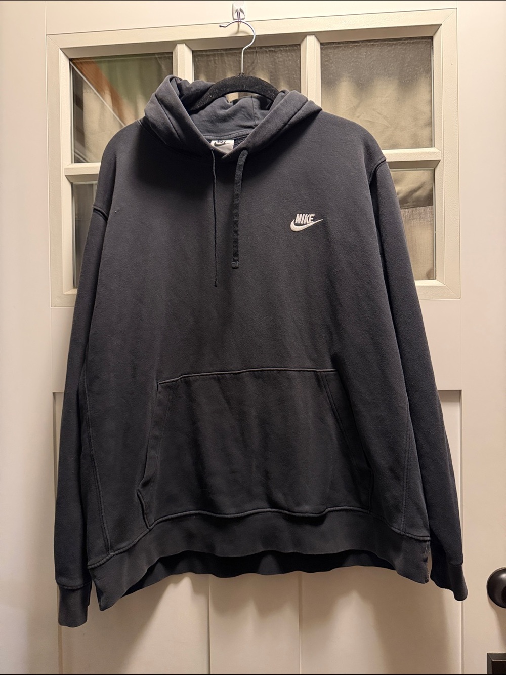 Nike Black Hoodie with White Swoosh Logo